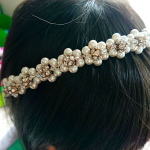 Pearl And Rhinestone Embellished Bridal Headband